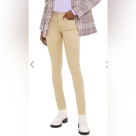 NWT Acne Studios Women's Skin 5 Taupe Skinny Jeans Khaki Tan Size 25 / 32 - Picture 1 of 9